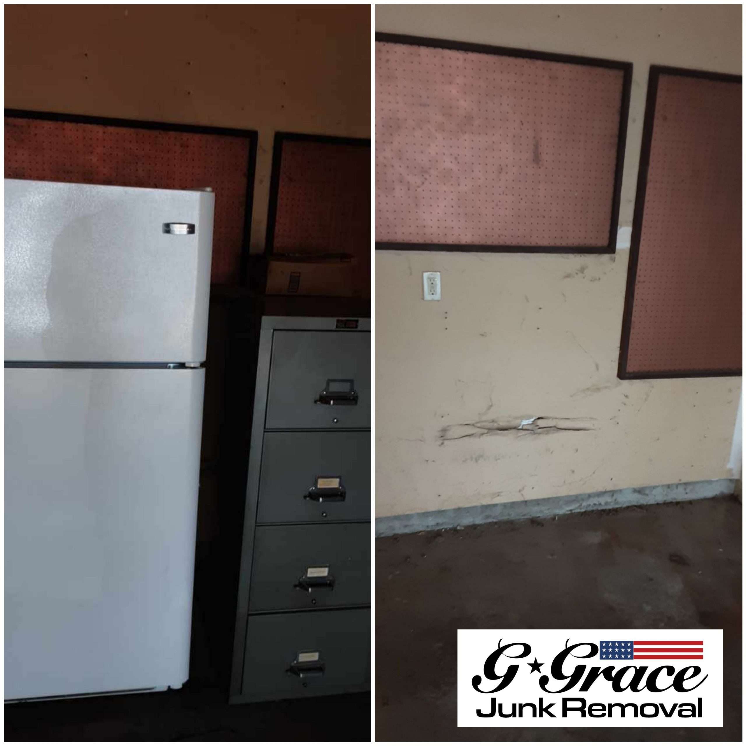 Before and after of junk removal services